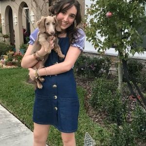 Denim jumper dress
